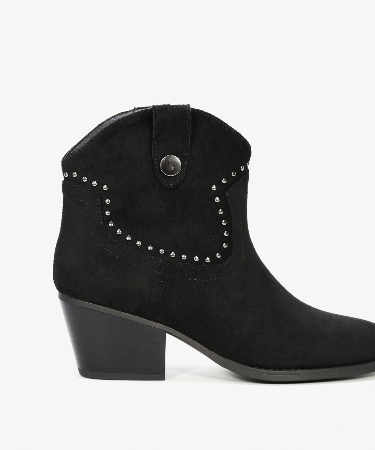 Botines cowboy tac&oacute;n tachas image number null